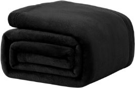 WAVVE Fleece Blanket Brown Sofa Throw,Super Soft Fluffy Small Flannel Throw