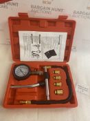 Petrol Engine Cylinder Compression Tester Kit Automotive Tool Gauge 8pcs