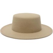 RRP £360 Set of 18 x EOZY Ladies Classic Bowler Flat Top Felt Fedora Derby Church Hat