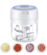 Electric Mini USB Charging Food Chopper, Set of 3 RRP £45