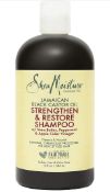 RRP £70 Set of 5 x Shea Moisture Jamaican Black Caster Oil Strengthen Grow Shampoo 384ml