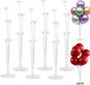 ADMIN Table Balloon Stand Kit,12 Set 28" Table Balloon Stick Holder Clear Balloon Cup