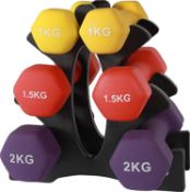 Zoomster Neoprene Dumbbell Weight Training Home Gym for Women