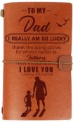 Sospiro To My Dad Engraved Leather Notebook Personal Journal, RRP £80 Set of 16