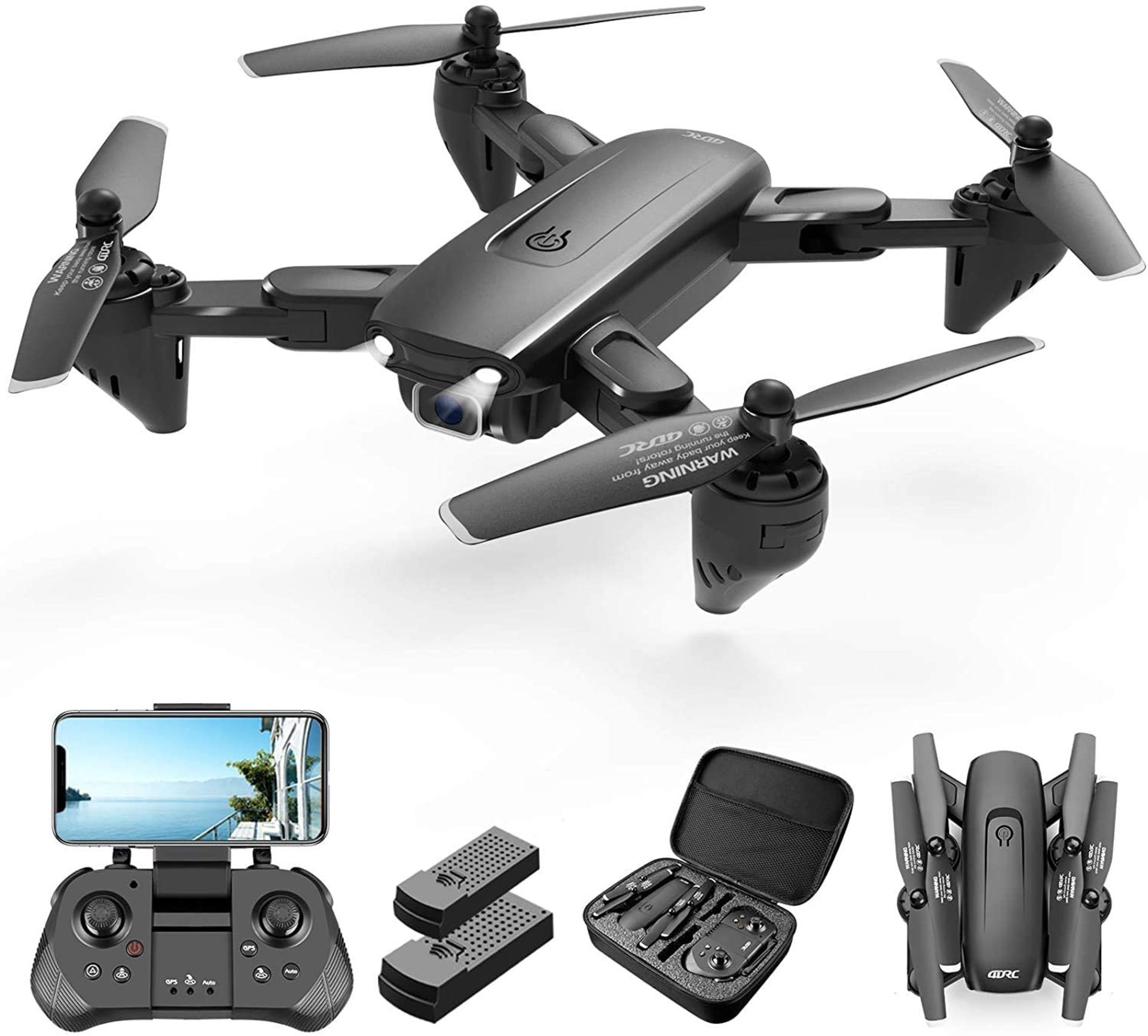 RRP £139.99 4DRC F6 GPS Foldable Drone with 4K Camera 5Ghz FPV Live Video RC Quadcopter