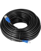 RRP £48 Set of 4 x Multi-Cable Networking Cat5E Outdoor Ethernet Cables (3 x 30m, 1 x 15m)