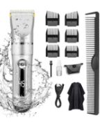 Keruita Hair Clippers Quiet LED Display Cordless Rechargeable Hair Trimmer