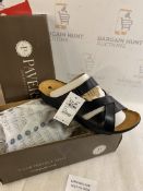 Pavers Touch-Fasten Leather Sandals for Women, 39 EU RRP £27.99