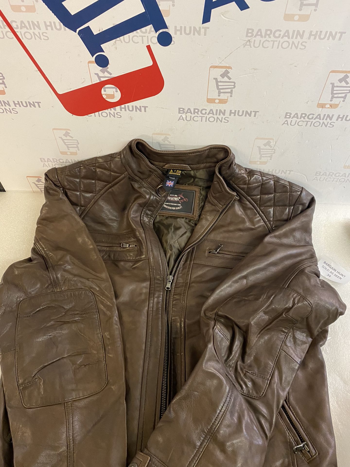 Aviatrix Real Leather Jacket, L RRP £99.99