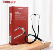 RRP £360 Set of 16 x Sinocare CM4158 Premium Dual Head Stethoscope Kit, RRP £22.50 Each