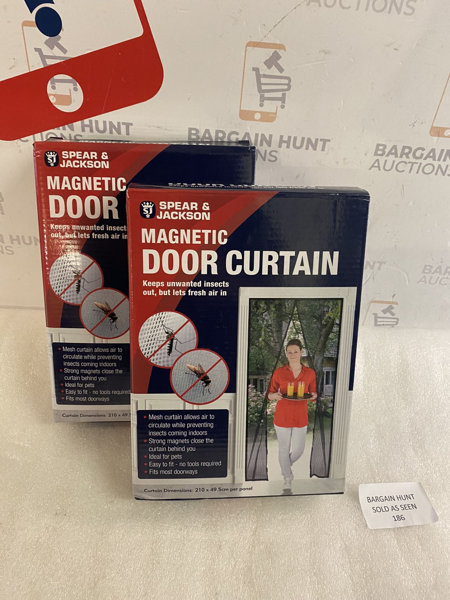 Spear & Jackson Magnetic Door Curtain, Set of 2