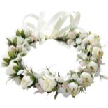 RRP £144 Set of 12 x Girls Rose Halo Flower Wreath Crown Floral Garland Headpiece
