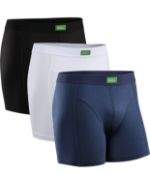 RRP £22.99 Danish Endurance 3-Pack Men's Organic Cotton Stretch Boxer Shorts, Medium