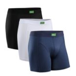 RRP £22.99 Danish Endurance 3-Pack Men's Organic Cotton Stretch Boxer Shorts, Medium
