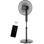 Pelonis 16-Inch Pedestal Oscillating Fan with Remote Control RRP £58.99