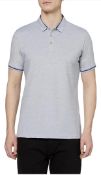 RRP £110 Set of 10 x Hikaro Men's Polo Shirt Short Sleeve Top for Men, Medium