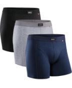 Danish Endurance 3-Pack Men's Cotton Boxer Shorts, XL RRP £24.99