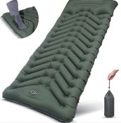 RRP £96 Set of 3 x Self Inflating Camping Sleeping Mat - 10cm Thick Waterproof Mattress