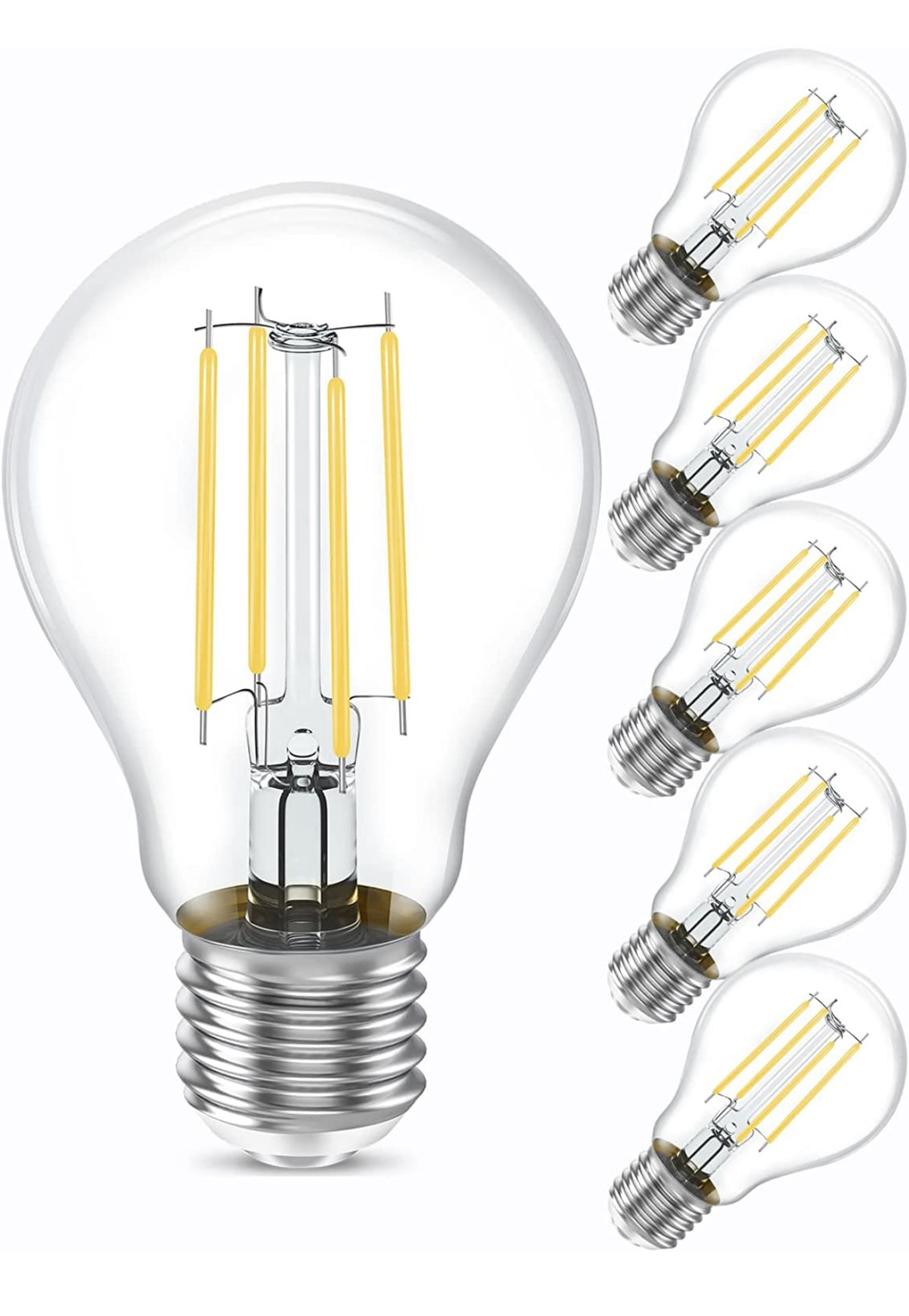 RRP £112 Set of 7 x 6-Pack E27 LED Filament Bulbs