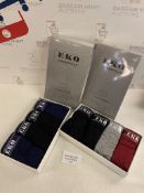 EKQ Mens Boxers Bamboo Rayon Underwear Boxer Shorts, 2 x Packs of 4 RRP £32