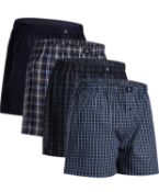 Danish Endurance 4-Pack Men's Woven Boxer Shorts, L RRP £29.99