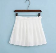 RRP £360 Set of 24 x Anikigu Women's Short High Waist Pleated Mini Skirts with Inner Shorts