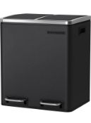 Songmics 30L Recycling Bin Steel Step 2 x 15L Rubbish Bin RRP £89.99