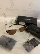 Joopin Semi-Rimless Polarised Sunglasses UV400 Protection Retro Sunglasses