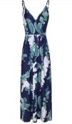 Ouges Womens Summer Casual Deep V Neck Maxi Dress RRP £24.99, Large
