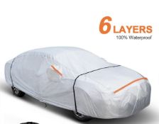 RRP £48.99 Suparee Car Cover Waterproof Breathable 6 Layers Full Cover with Zip
