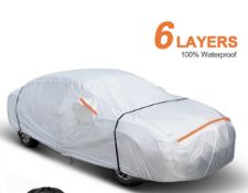 RRP £48.99 Suparee Car Cover Waterproof Breathable 6 Layers Full Cover with Zip