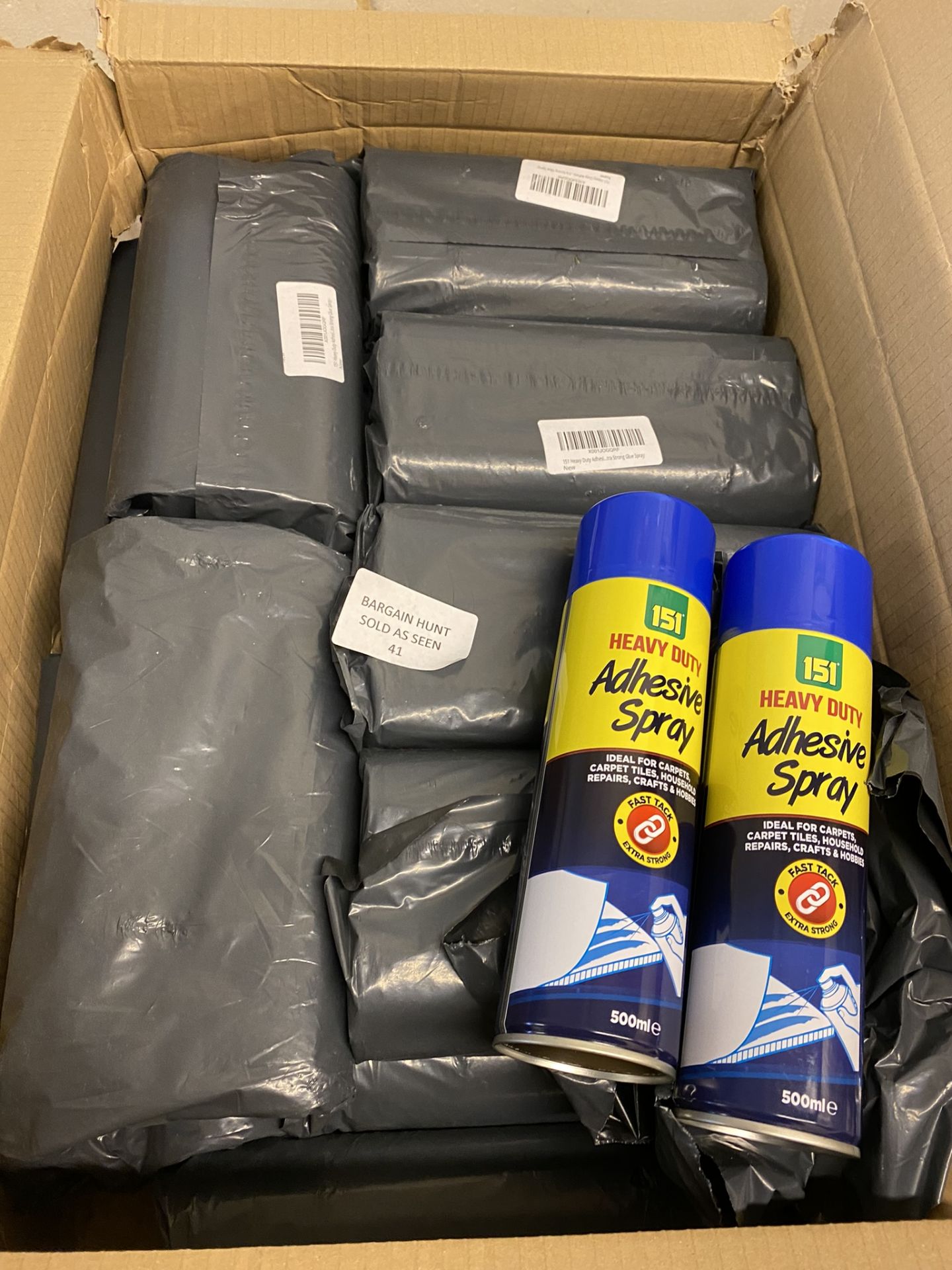 RRP £190 Set of 38 x Heavy Duty Adhesive Glue Spray 500ML Can Aerosol Spray (19 packs of 2) - Image 2 of 2