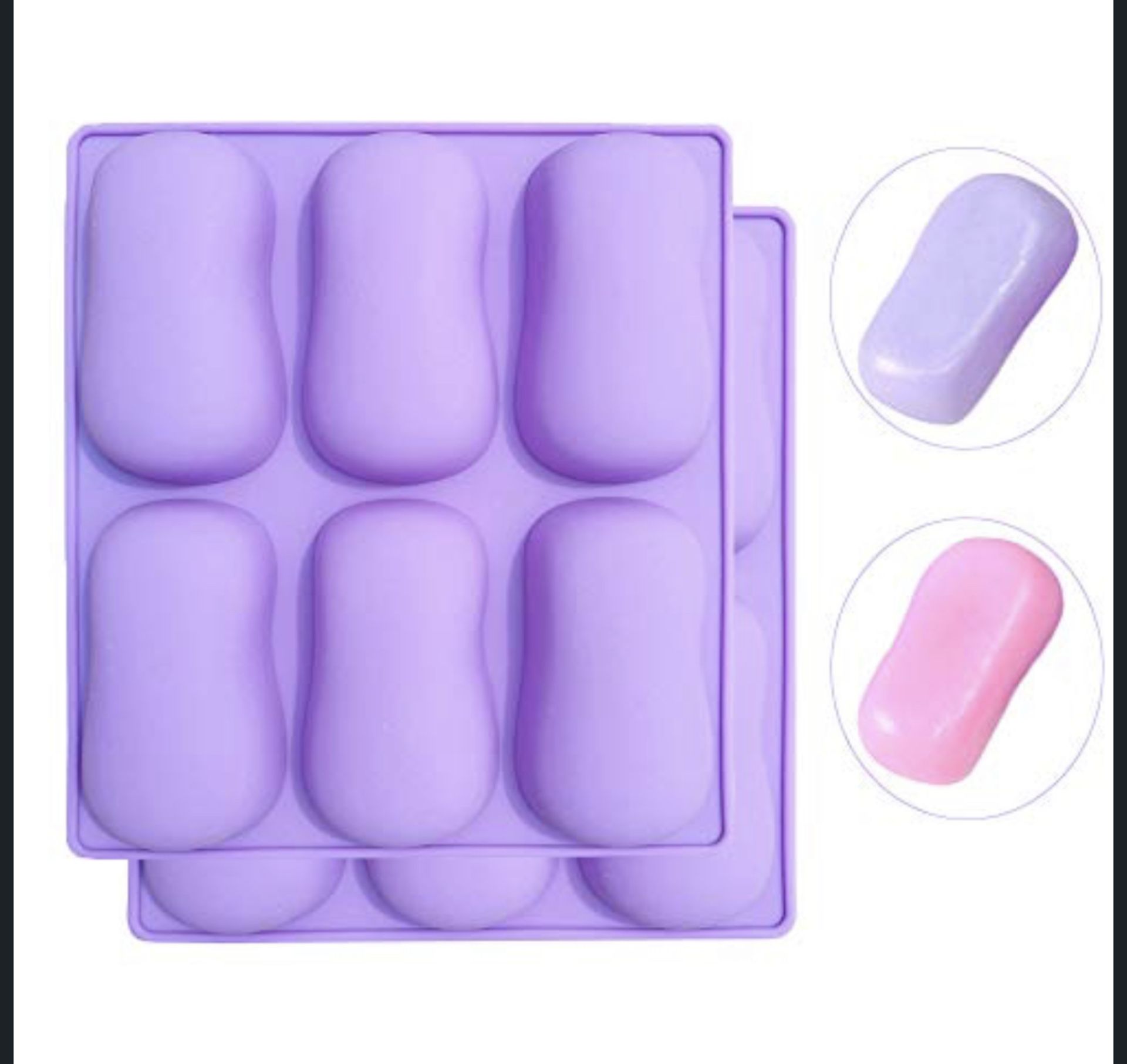 Set of 17 x 2-Pack Multi-Purpose Moulds Ergonomic Silicone Curved Soap Making Moulds - Image 2 of 2