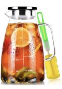 Aofmee Water Jug 2L Glass Jug with Lid RRP £18.99