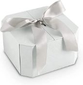 RRP £55 Set of 11 x Square Gift Box with Ribbon Small Grey, Octagon Gift Box