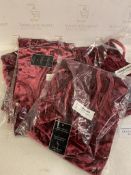 RRP £75 Set of 5 x CityComfort Women's Nightwear SuperSoft Crushed Velvet Nighties, Size 10