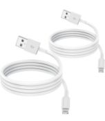 RRP £28 Set of 2 x Tumaber 2-Pack 3M Iphone Lightning to USB Charge Cables