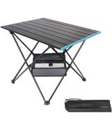 RRP £108 Set of 3 x Portable Lightweight Camping Table with Aluminium Table Top