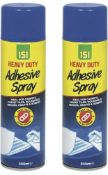 RRP £190 Set of 38 x Heavy Duty Adhesive Glue Spray 500ML Can Aerosol Spray (19 packs of 2)