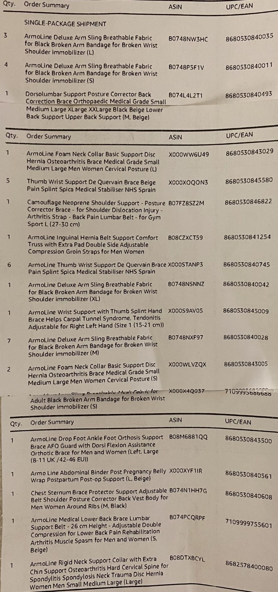 Large Collection of Orthopedic Braces (for contents/ list, see image) - Image 2 of 2