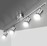 RRP £40 Set of 2 x Efeland Ceiling Lights, 4 Way Spot Light Rotatable Ceiling Lights