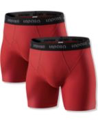 Lapasa Men's Sports Boxer Shorts 2-Pack, Medium RRP £20.99