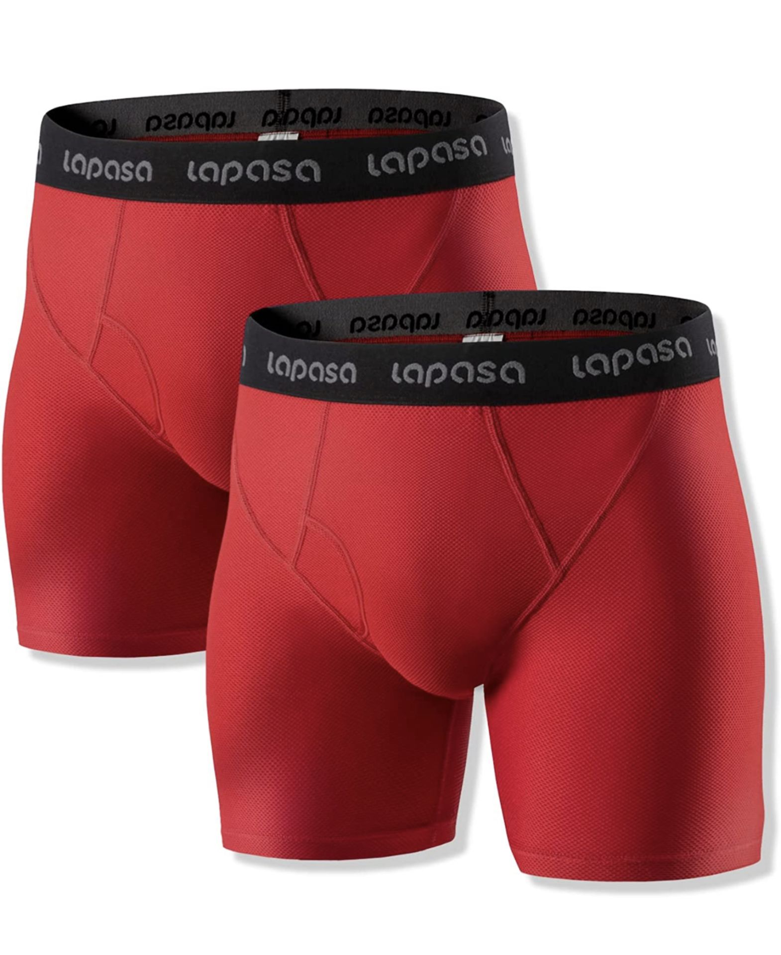 Lapasa Men's Sports Boxer Shorts 2-Pack, Medium RRP £20.99
