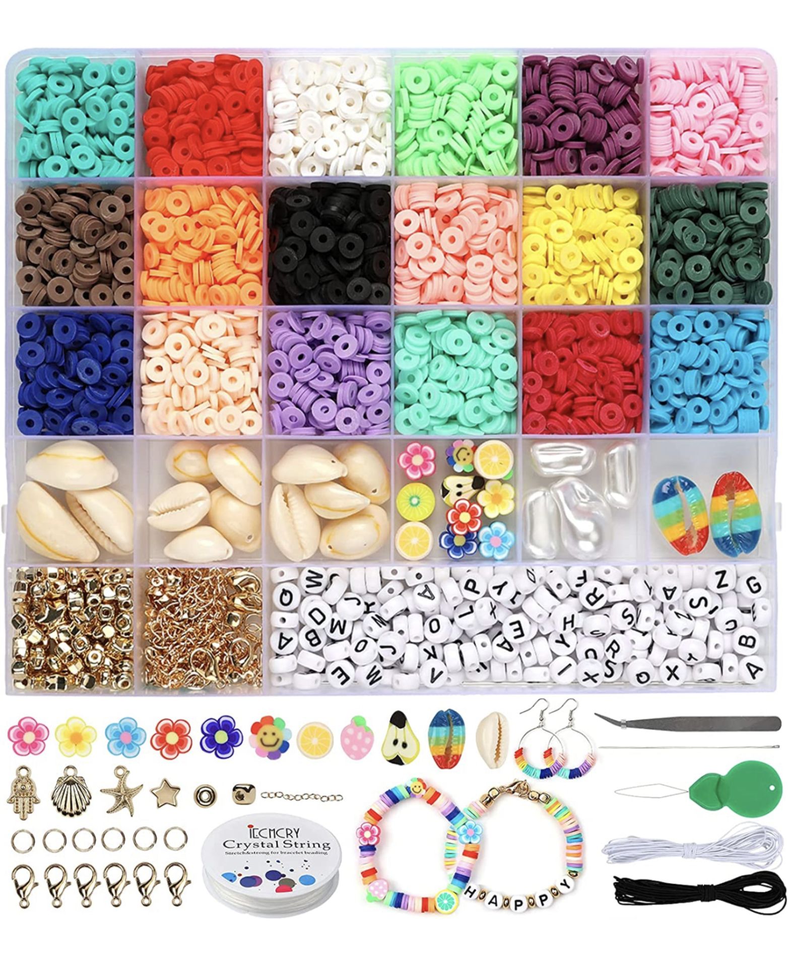 RRP £228 Set of 12 x Dsaren 4132pcs Alphabet Beads Jewellery Making Kit DIY Craft Sets