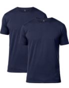 RRP £27.99 Lapasa Men's 2-Pack Undershirts Premium Stretch Cotton, Small