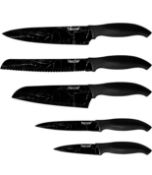 Hecef Knife Set of 5 Professional Ultra Sharp Stainless Steel Marble Pattern Blade