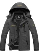 RRP £69.99 Gemyse Men's Waterproof Jacket Windproof Coat with Hood, XXL