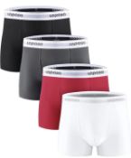 RRP £25.99 Lapasa Men's Boxer Briefs Premium Cotton 4-Pack Trunks, Large