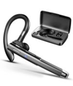 Jugeman Bluetooth Headset 35H Clear Call Handsfree Earpiece with Noise Cancelling Mic