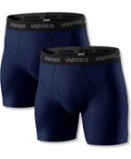 Lapasa Men's Sports Boxer Shorts 2-Pack, Large RRP £20.99